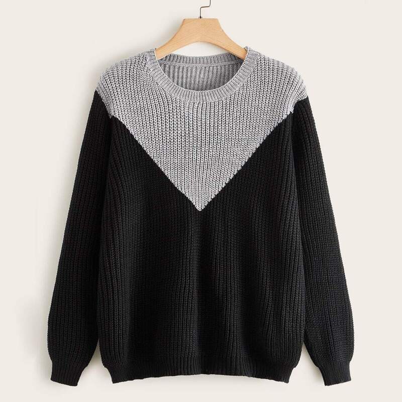 

Plus Cut and Sew Sweater, Black