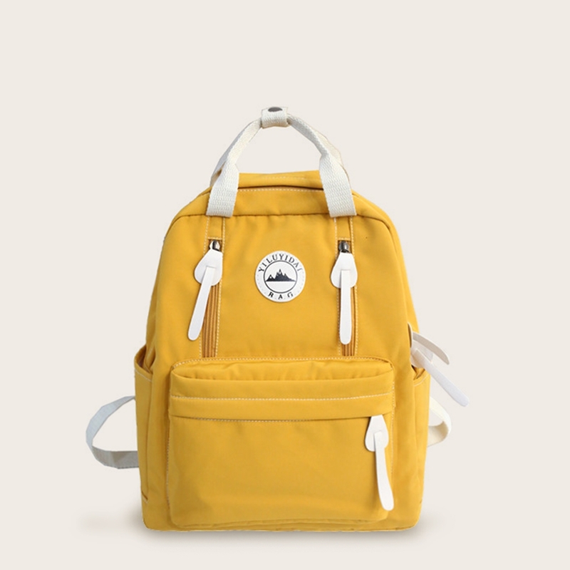 

Zip Front Satchel Backpack, Yellow