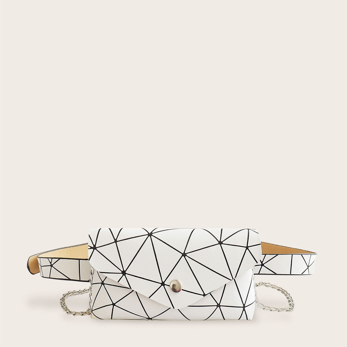 Image of Geometric Print Bum Bag