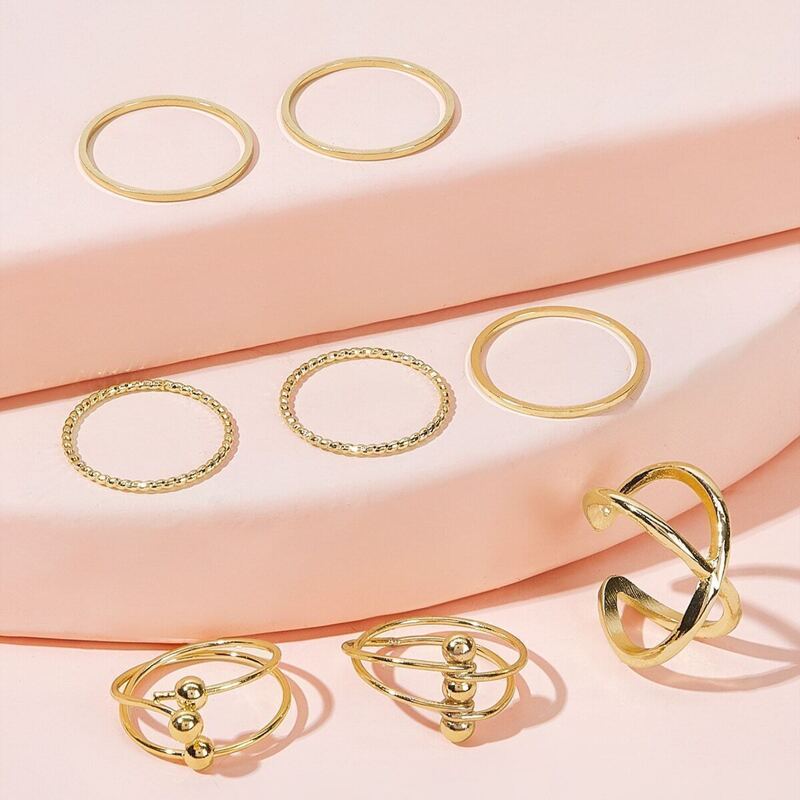 

Ball Decor Wrap Ring 8pcs, Gold