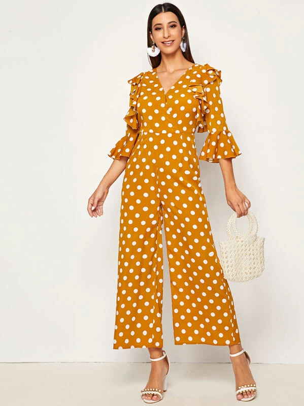 shein polka dot jumpsuit