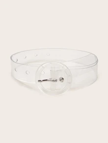 Transparent Round Buckle Belt Summer, School Fall, Autumn, Halloween - Clear - View 2