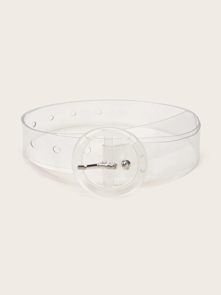 Transparent Round Buckle Belt Summer, School Fall, Autumn, Halloween - Clear - View 2