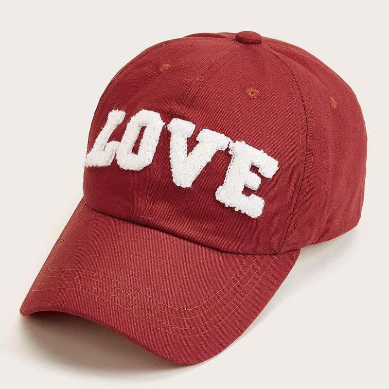 

Letter Decor Baseball Cap, Red