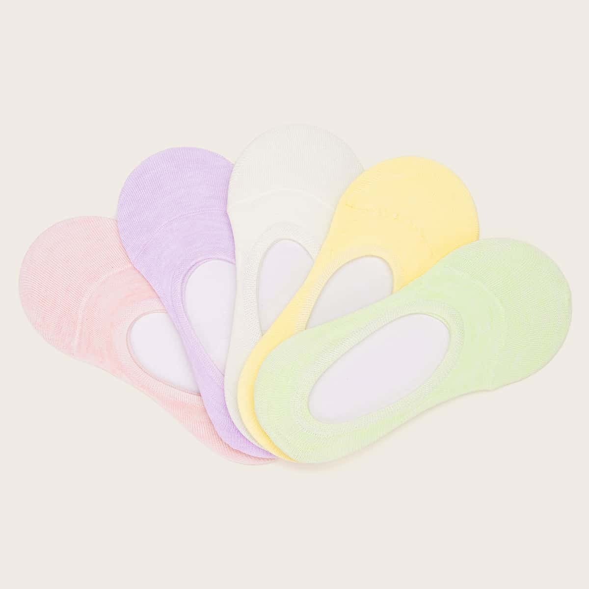 

Simple Invisible Socks 5pairs, Multicolor