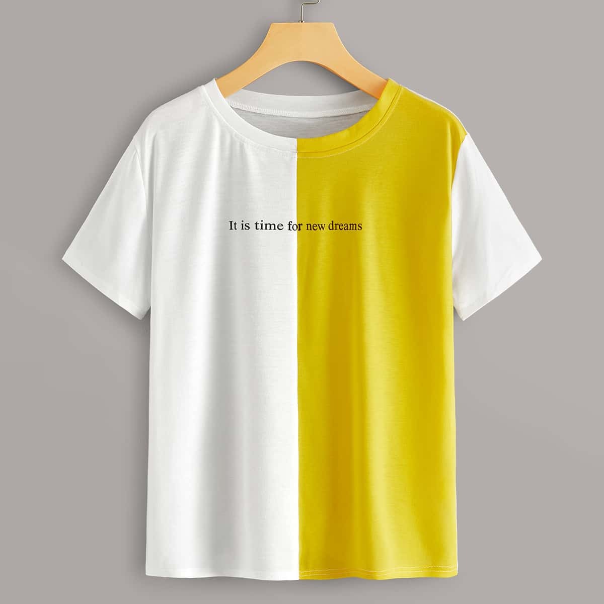 

Two Tone Letter Print Tee, White