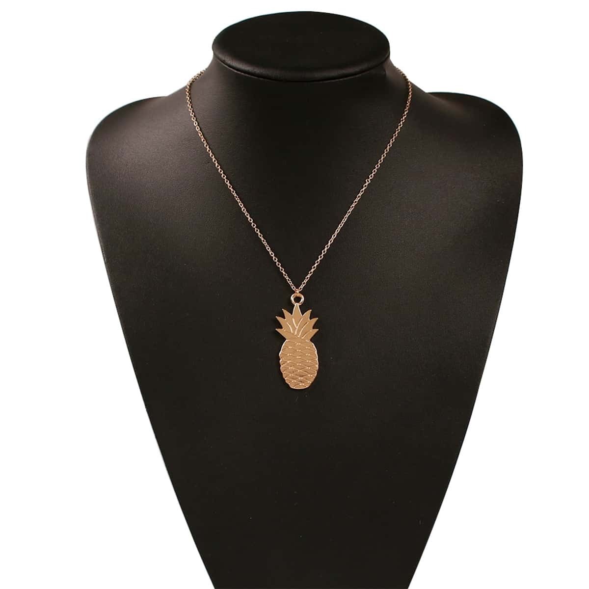 

Pineapple Pendant Necklace 1pc, Gold