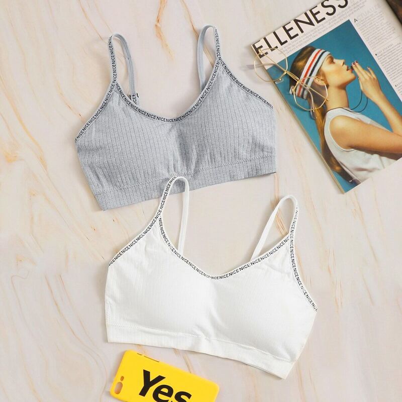 

Letter Tape Bra Set 2pack, Multicolor