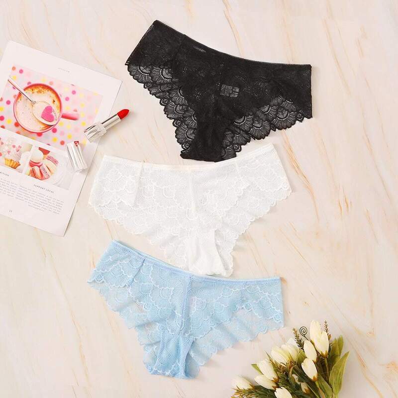 

Floral Lace Panty Set 3pack, Multicolor