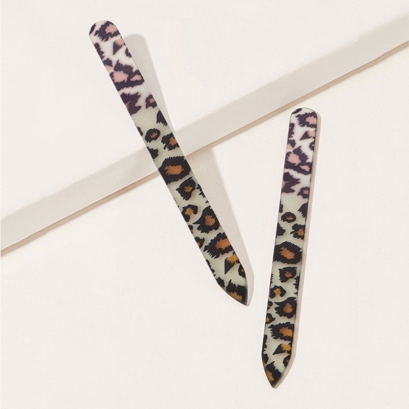 

Leopard Pattern Nail File 2pcs, Multicolor