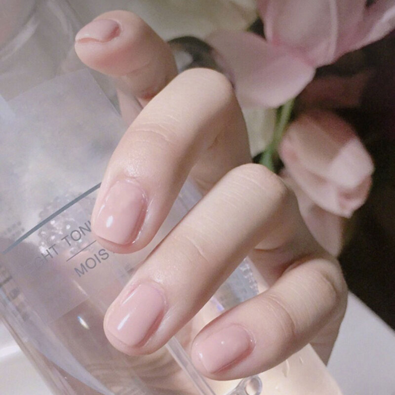 

Plain Fake Nail 24pcs With Tape, Baby pink