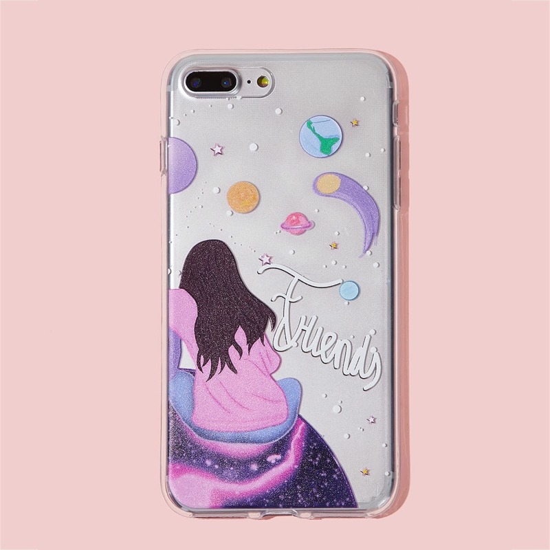 

Couples Girl Back Print iPhone Case 1pc