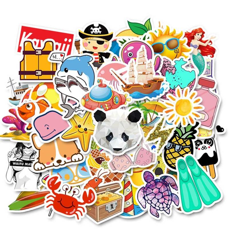 

Summer Beach & Animal Pattern Sticker 50pcs