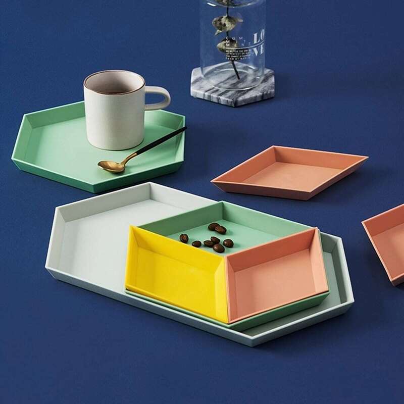 Geometric Shaped Storage Tray 4pcs