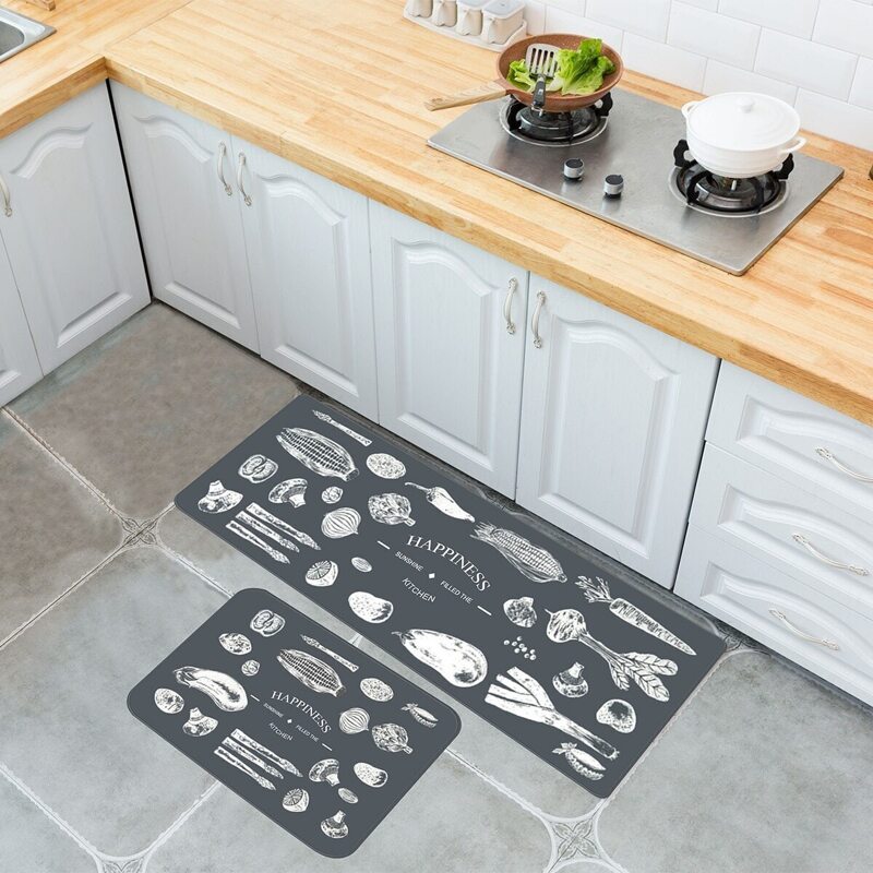 

Vegetable Print Kitchen Floor Mat 1pc, Multicolor