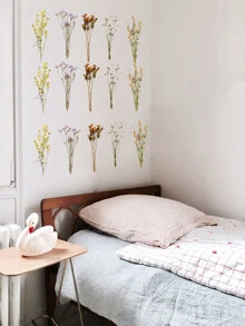 Floral Print Wall Sticker 24bunch - Multicolor - View 3