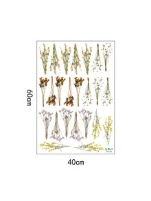 Floral Print Wall Sticker 24bunch - Multicolor - View 2