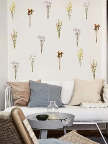 Floral Print Wall Sticker 24bunch - Multicolor - View 4