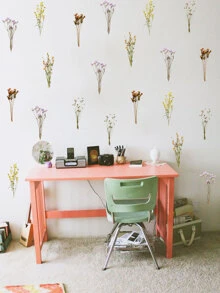 Floral Print Wall Sticker 24bunch - Multicolor - View 5