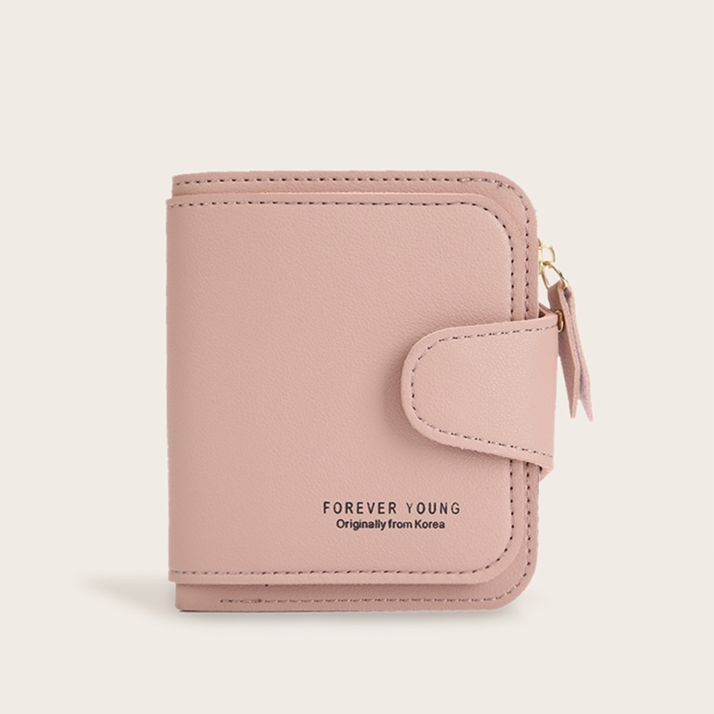

Letter Print Fold Over Purse, Pink