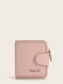 Monedero plagable con letra - Rosa - Ver 1