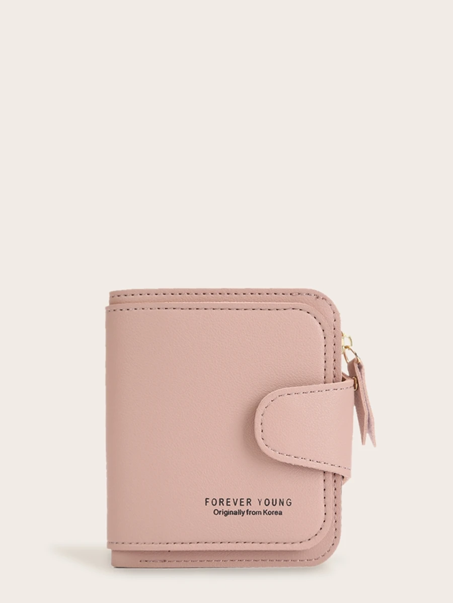 Monedero plagable con letra - Rosa - Ver 1