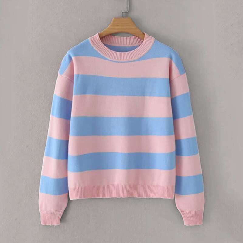 

Colorblock Dropped Shoulder Sweater, Multicolor