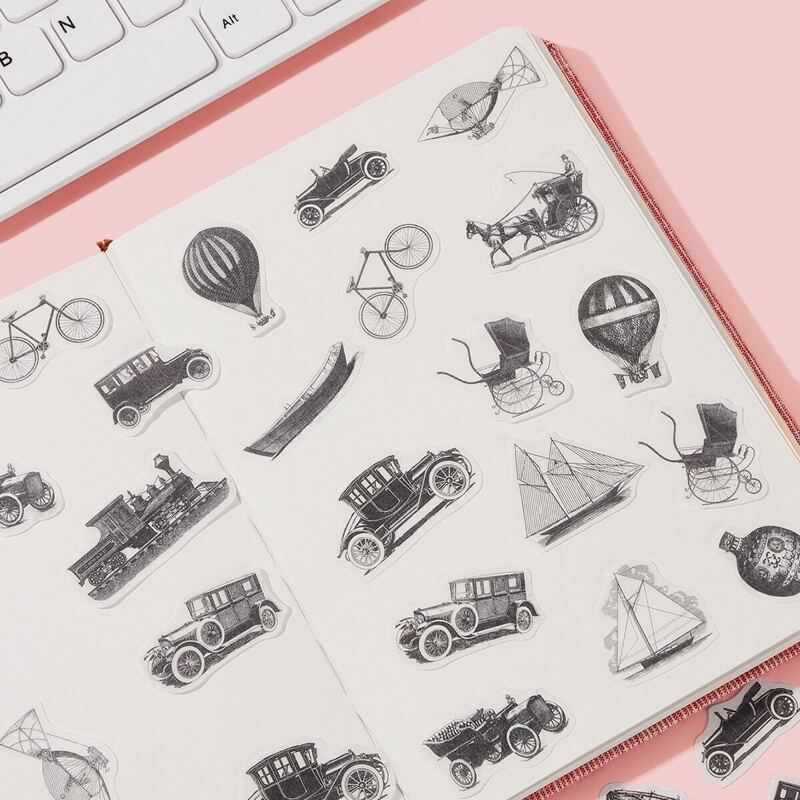 

Vintage Traffic Tool Print Sticker 40pcs