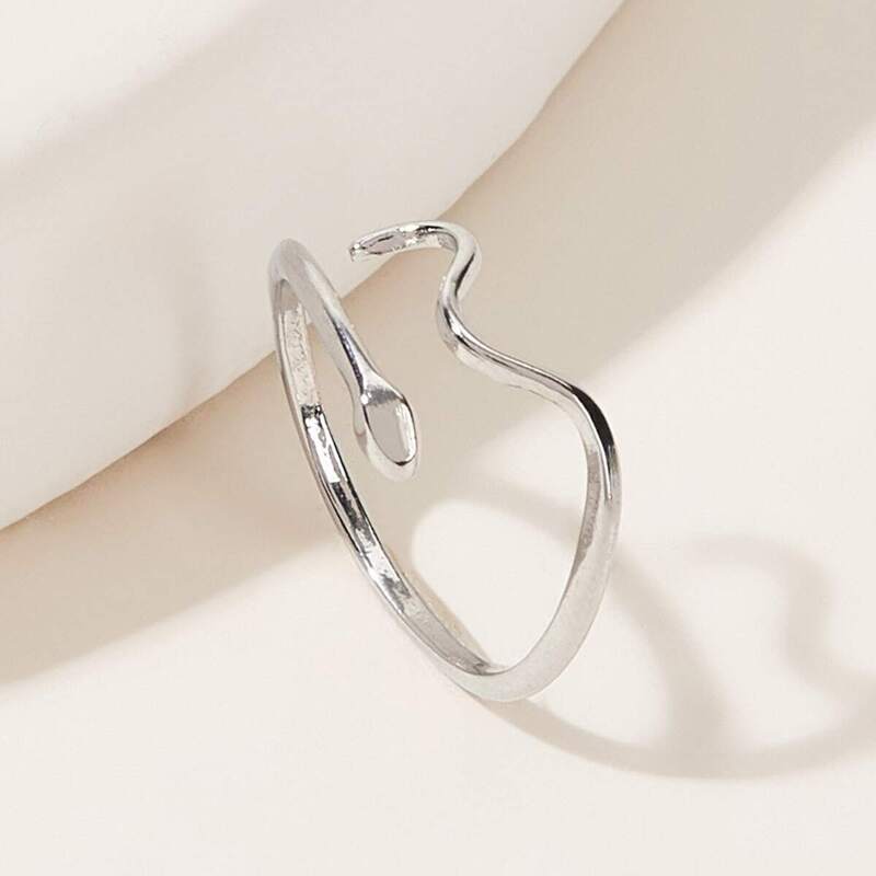 

Snake Shaped Ring, Silver