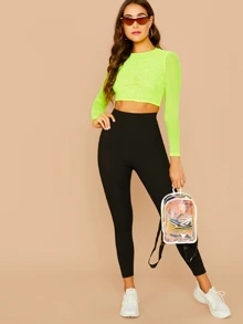 Muchica 羅紋針織緊身緊身褲