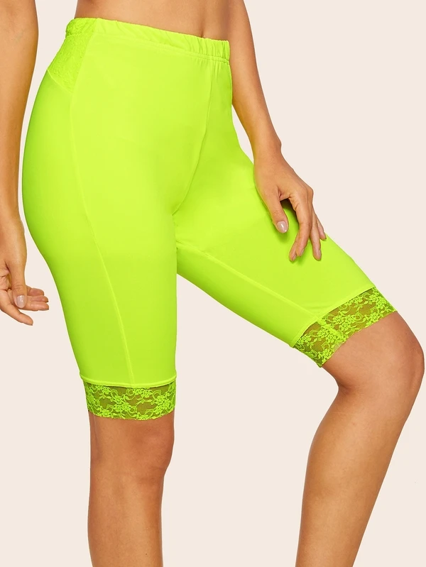 neon yellow cycling shorts