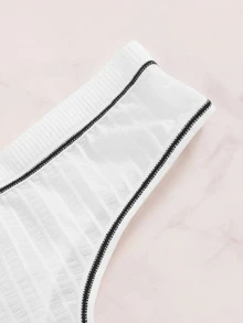 Rib Sexy Panties Set 4packs - Multicolor - View 5