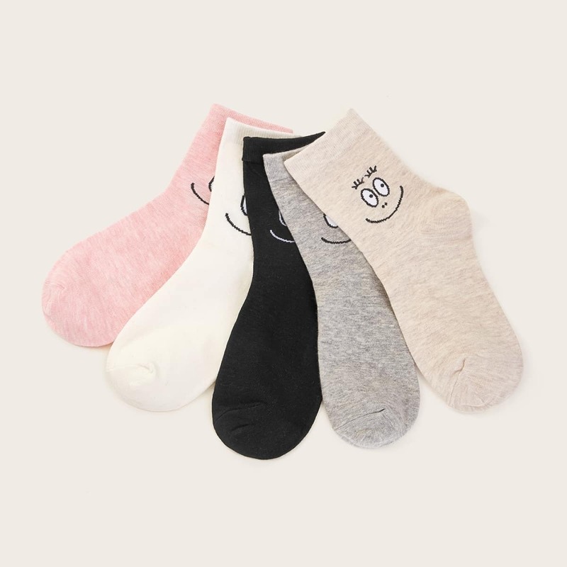 

Cartoon Pattern Socks 5pairs, Multicolor