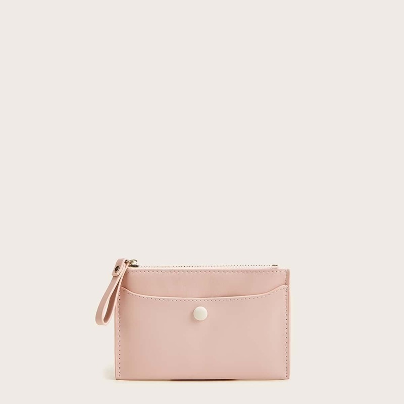 

Zip Up Purse With Card Holder, Pink