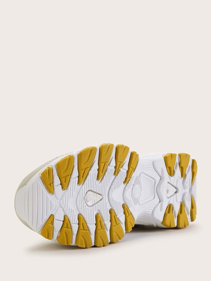 

Lace-up Front Chunky Sole Trainers, White