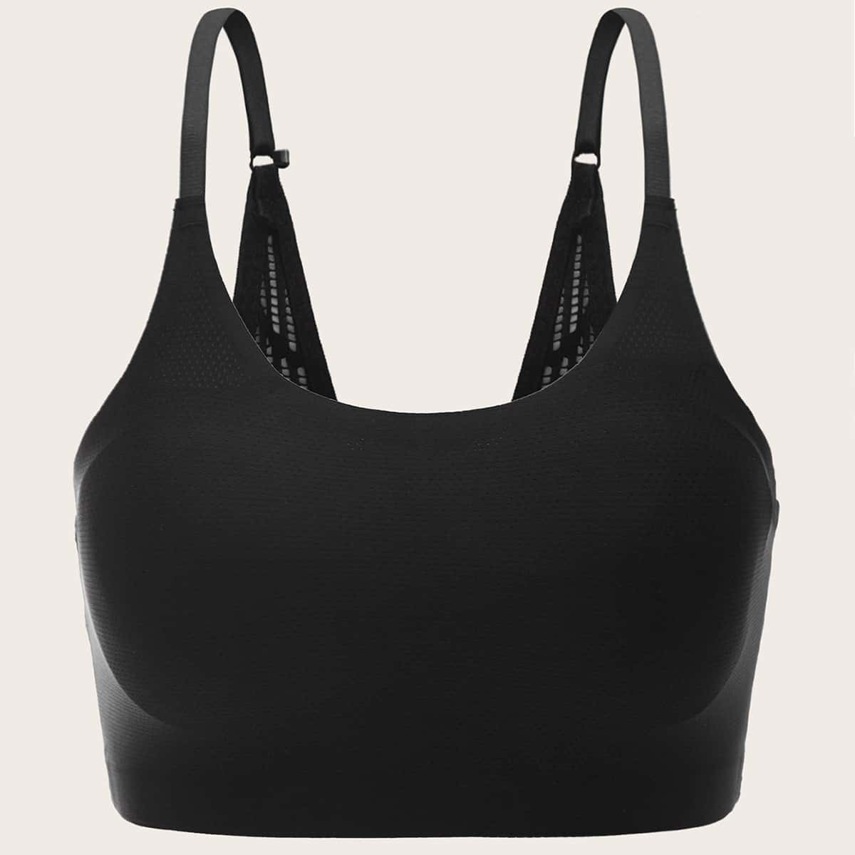 

Cut-out Back Bralette, Black