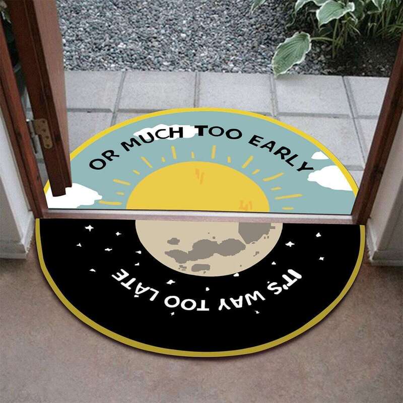 

Day & Night Pattern Semicircle Floor Mat 1pc, Multicolor
