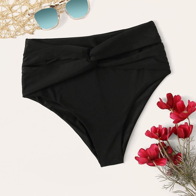

Twist High Waist Bikini Panty, Black