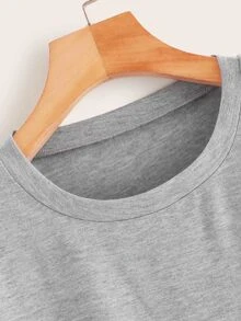 SHEIN EZwear 灰色休閒簡約T恤