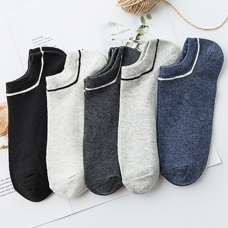 

Men Simple Invisible Socks 5pairs, Multicolor