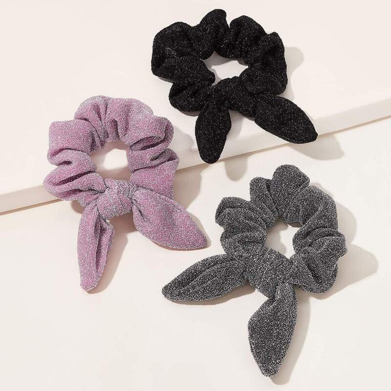 

Bow Knot Decor Scrunchie 3pcs, Multicolor