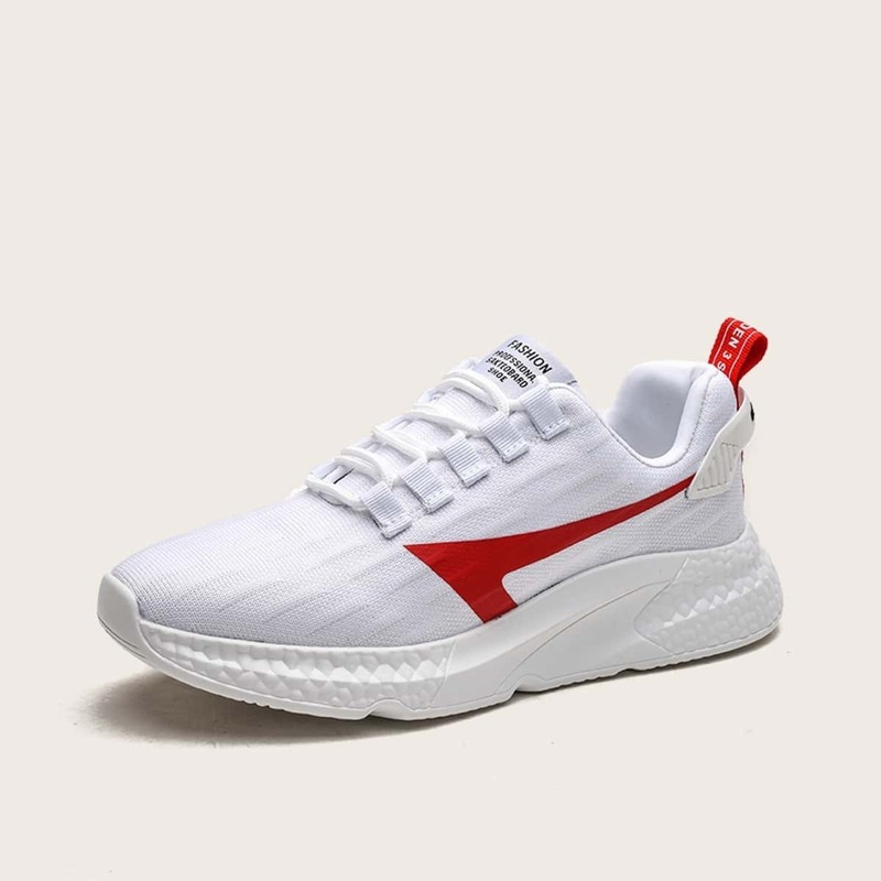 

Guys Lace-up Front Chunky Sole Trainers, White