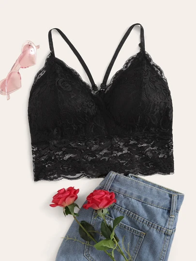 Короткий кружевной топ с фестончатым краем - Что заказывают на SHEIN итальянки?