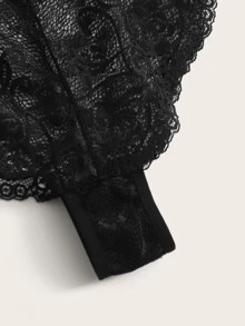 Set de lencería con encaje floral con shorts de satén 3 paquetes - Multicolor - Ver 6