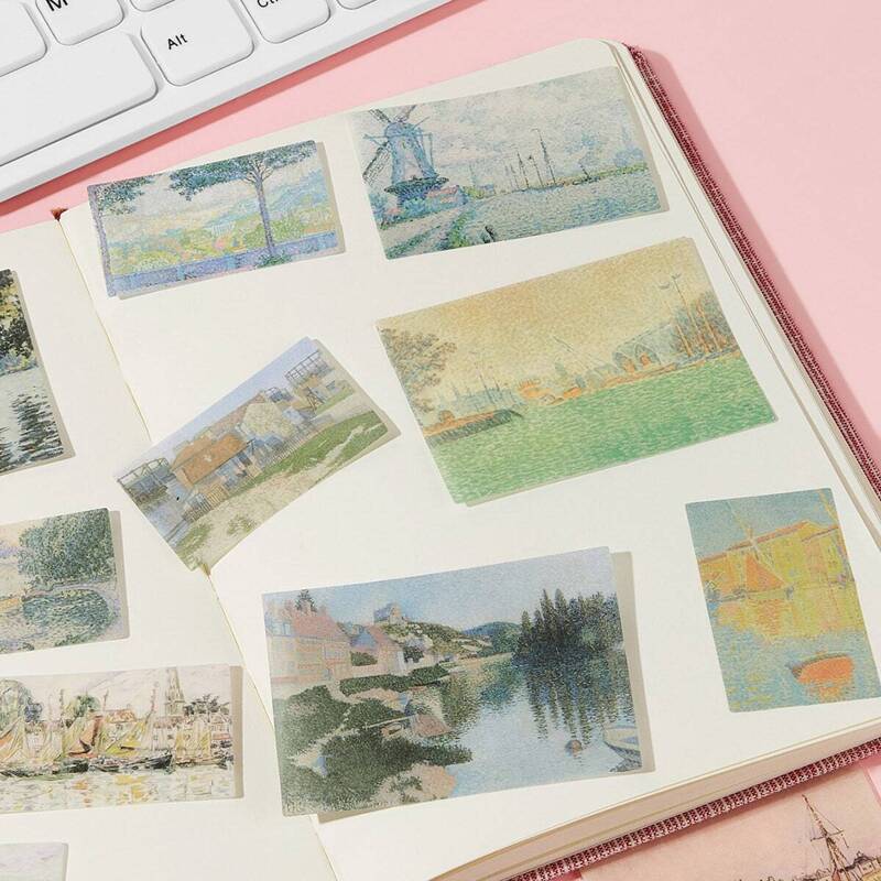 

Mottled Landscape Print Sticker 40pcs
