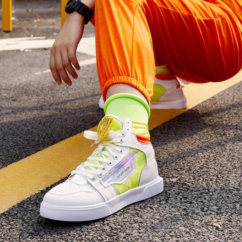 

Holographic Detail High Top Sneakers, Multicolor