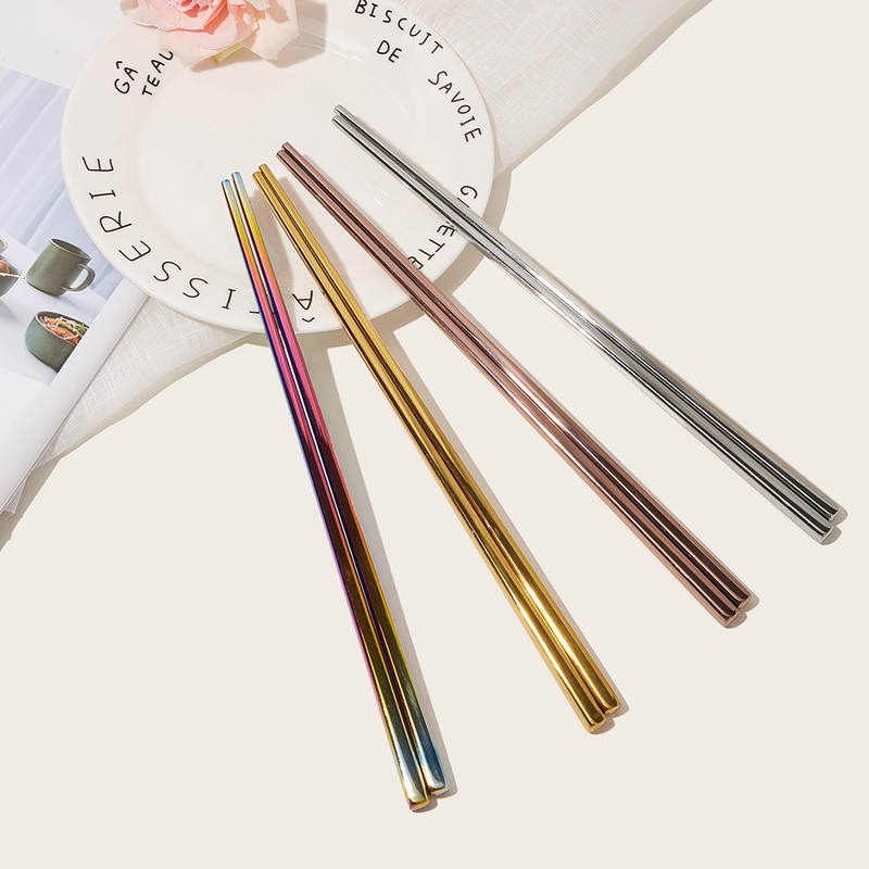 

Colorful Stainless Steel Chopsticks 1pair, Multicolor