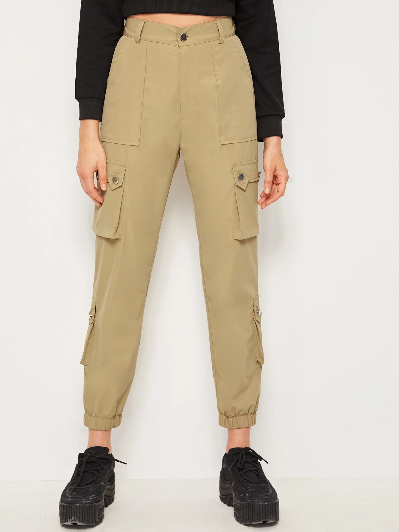 cargo pants without side pockets