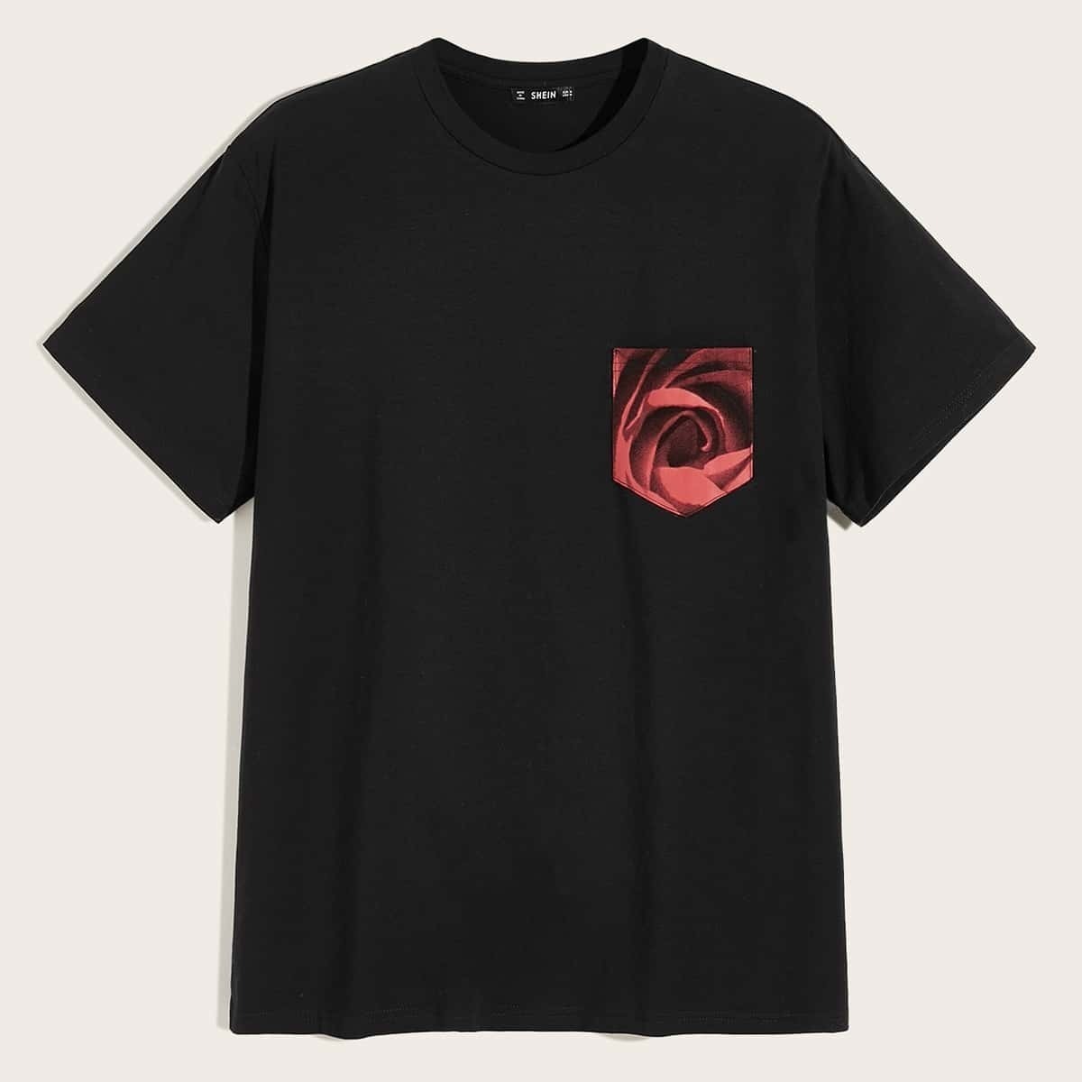 

Guys Pocket Patched Tee, Black