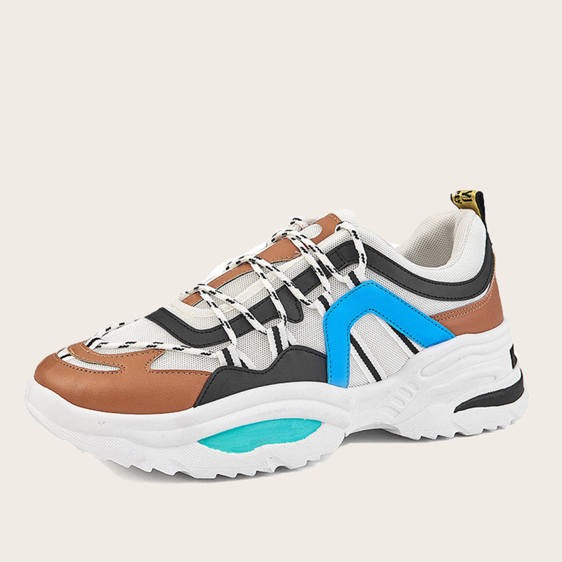 

Guys Color-block Lace-up Front Sneakers, Multicolor